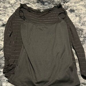 INC international Concepts, size small, black camisole and blouse set.